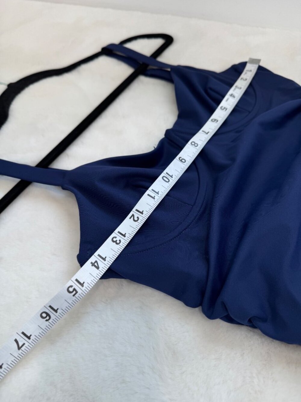 New Skims Women's Size M Midnight Blue Sculpting Ruched One-Piece Swimdress - Picture 4 of 16